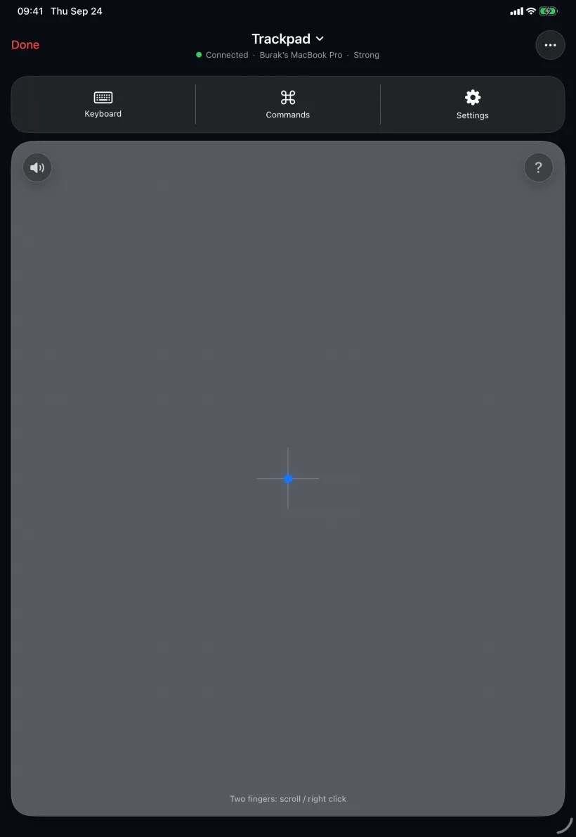 Trackpad mode on iPad