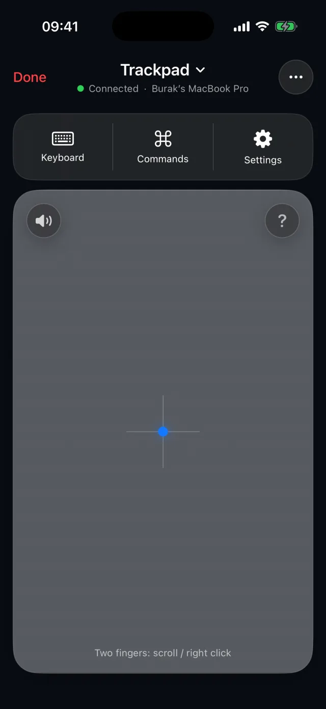 Trackpad mode on iPhone